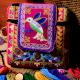 Pink Ethnic Cotton Crossbody Bag with Bird Motif & Mirror Work - Jaipuri Handmade Embroidered Sling Bag
